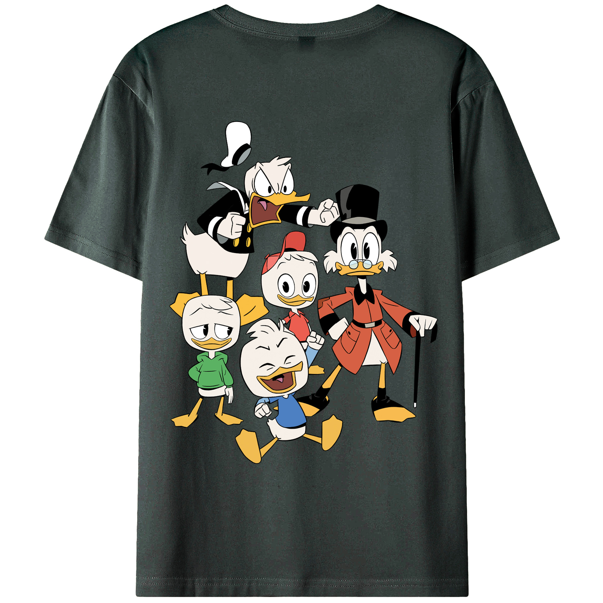 ミッキーマウス Mickey Mouse 綿100％ メンズ半袖Tシャツ（バックプリント） 通気性